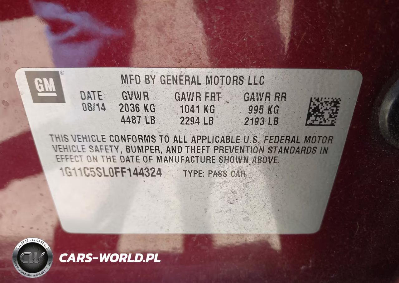 2015 Chevrolet Malibu 1Lt VIN:1G11C5SL0FF144324 - 9