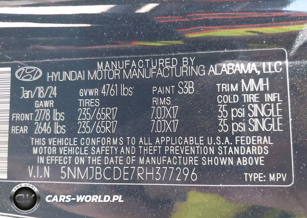 2024 Hyundai Tucson Sel VIN:5NMJBCDE7RH377296 - 9