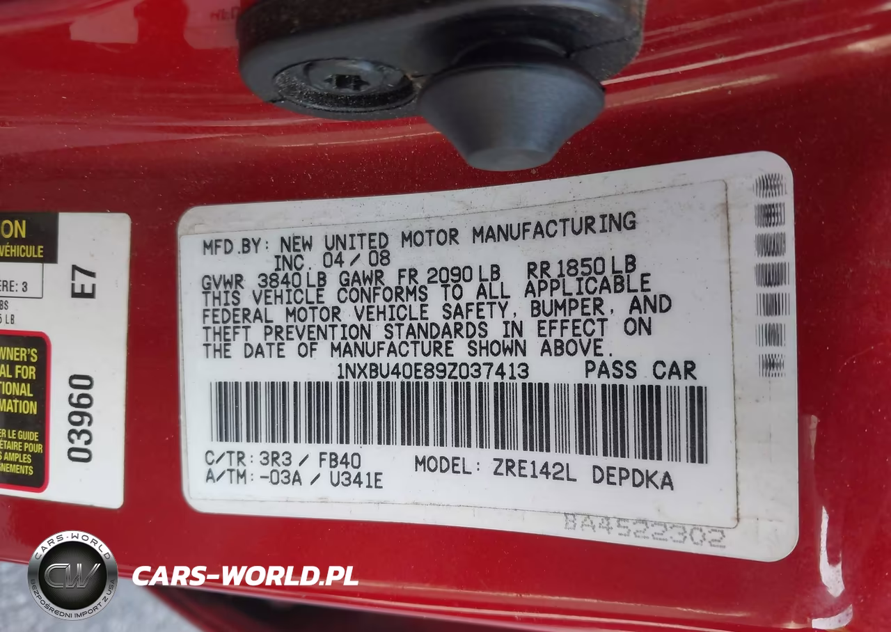 2009 Toyota Corolla Le VIN:1NXBU40E89Z037413 - 9