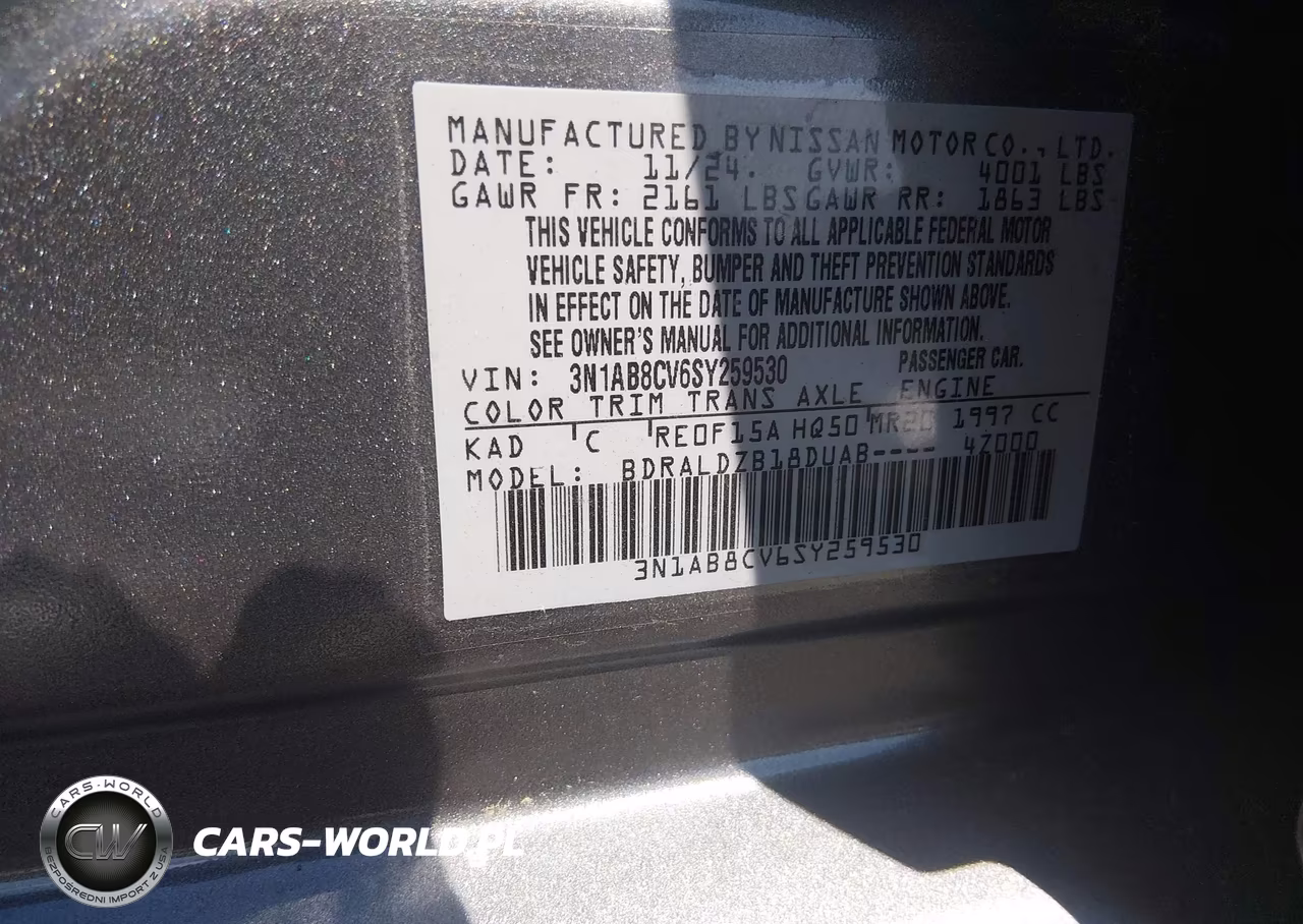 2025 Nissan Sentra Sv VIN:3N1AB8CV6SY259530 - 9