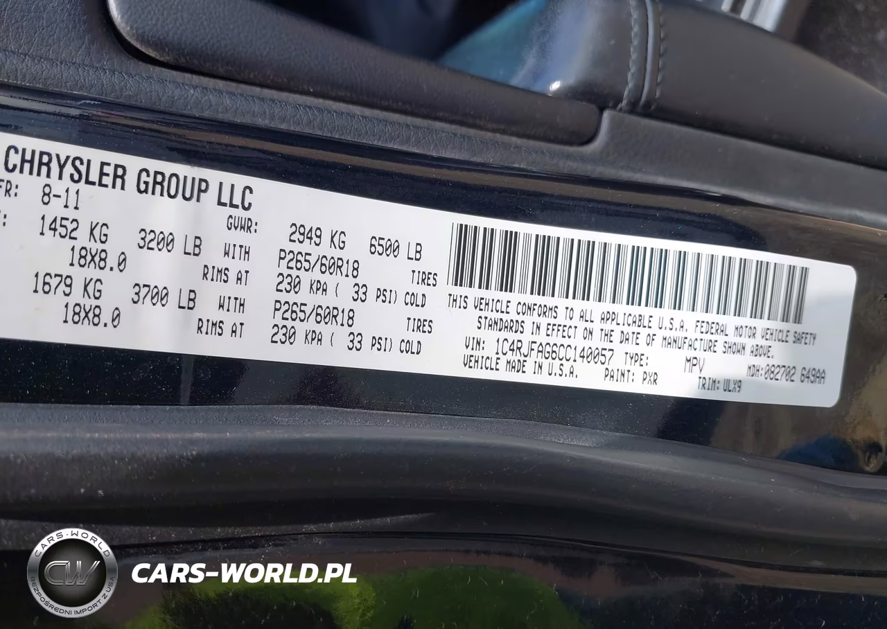 2012 Jeep Grand Cherokee Laredo VIN:1C4RJFAG6CC140057 - 9