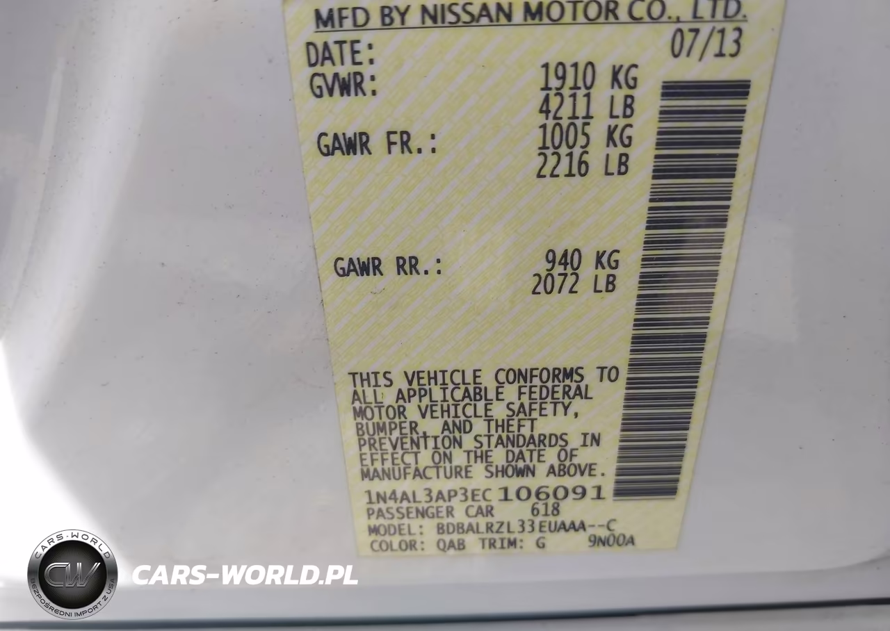 2014 Nissan Altima 2.5 S VIN:1N4AL3AP3EC106091 - 9