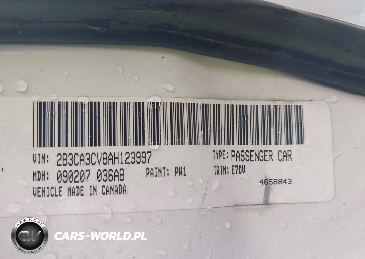 2010 Dodge Charger Sxt VIN:2B3CA3CV8AH123997 - 9