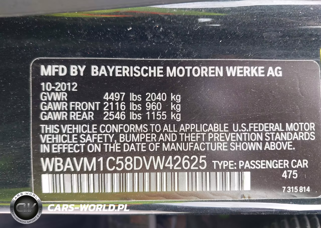2013 BMW X1 Sdrive28I VIN:WBAVM1C58DVW42625 - 9