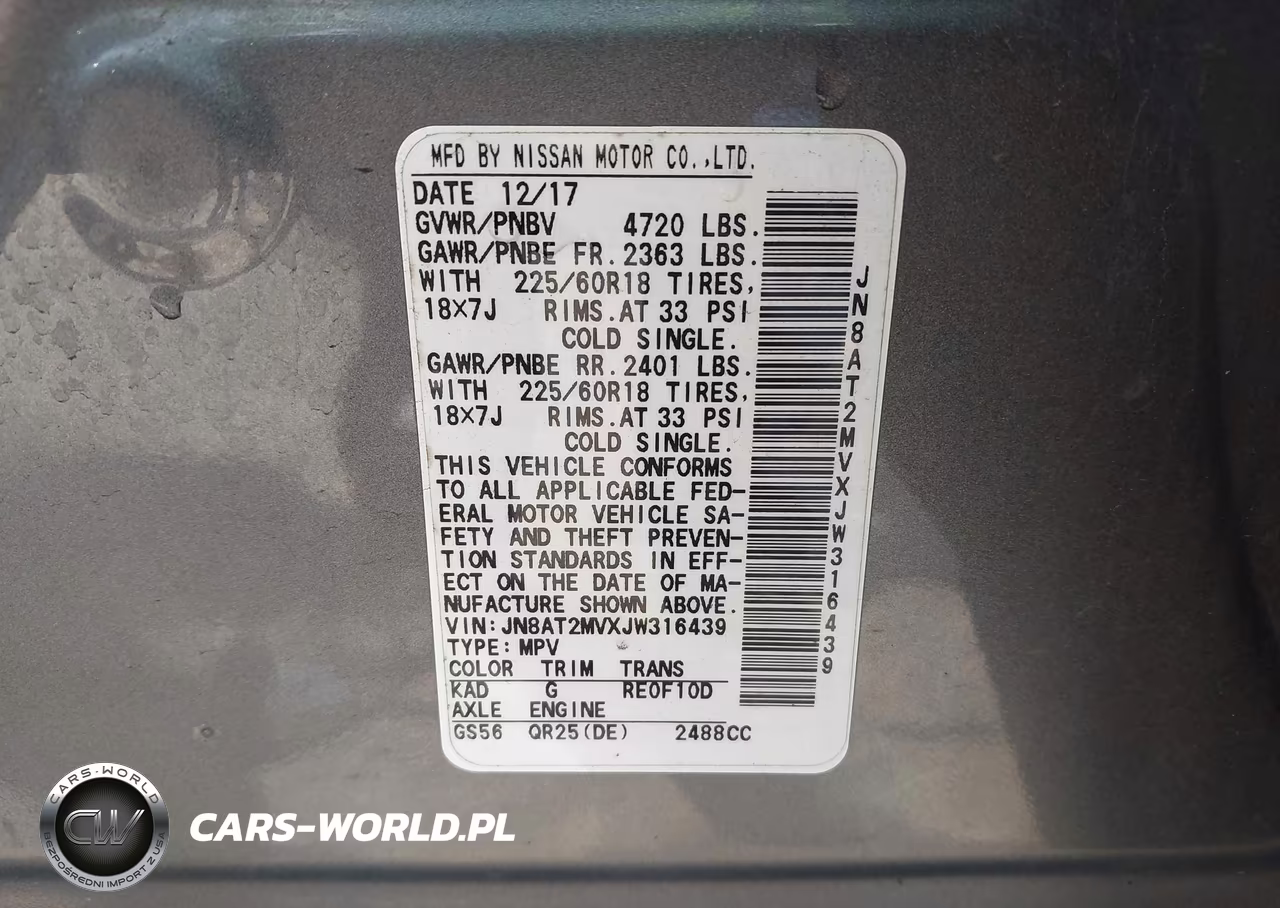 2018 Nissan Rogue Sl VIN:JN8AT2MVXJW316439 - 9