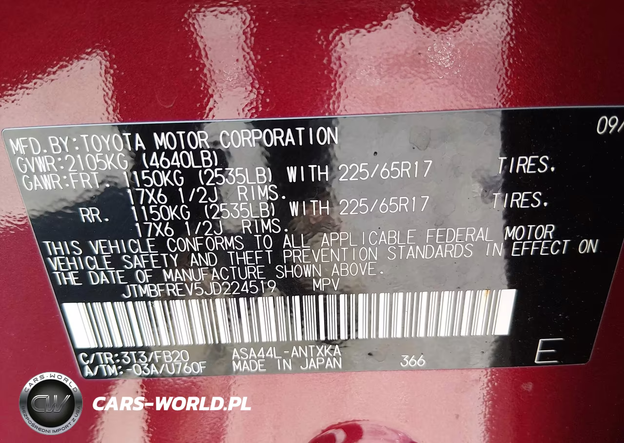 2018 Toyota Rav4 Le VIN:JTMBFREV5JD224519 - 9