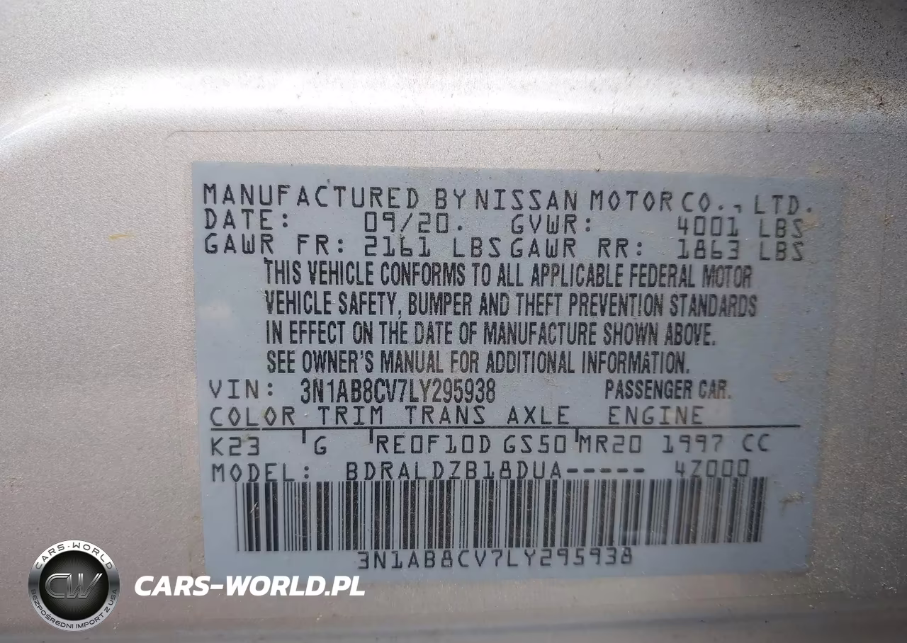 2020 Nissan Sentra Sv Xtronic Cvt VIN:3N1AB8CV7LY295938 - 9