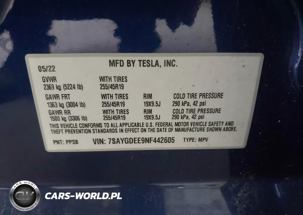 2022 Tesla Model Y Long Range Dual Motor All-Wheel Drive VIN:7SAYGDEE9NF442605 - 9