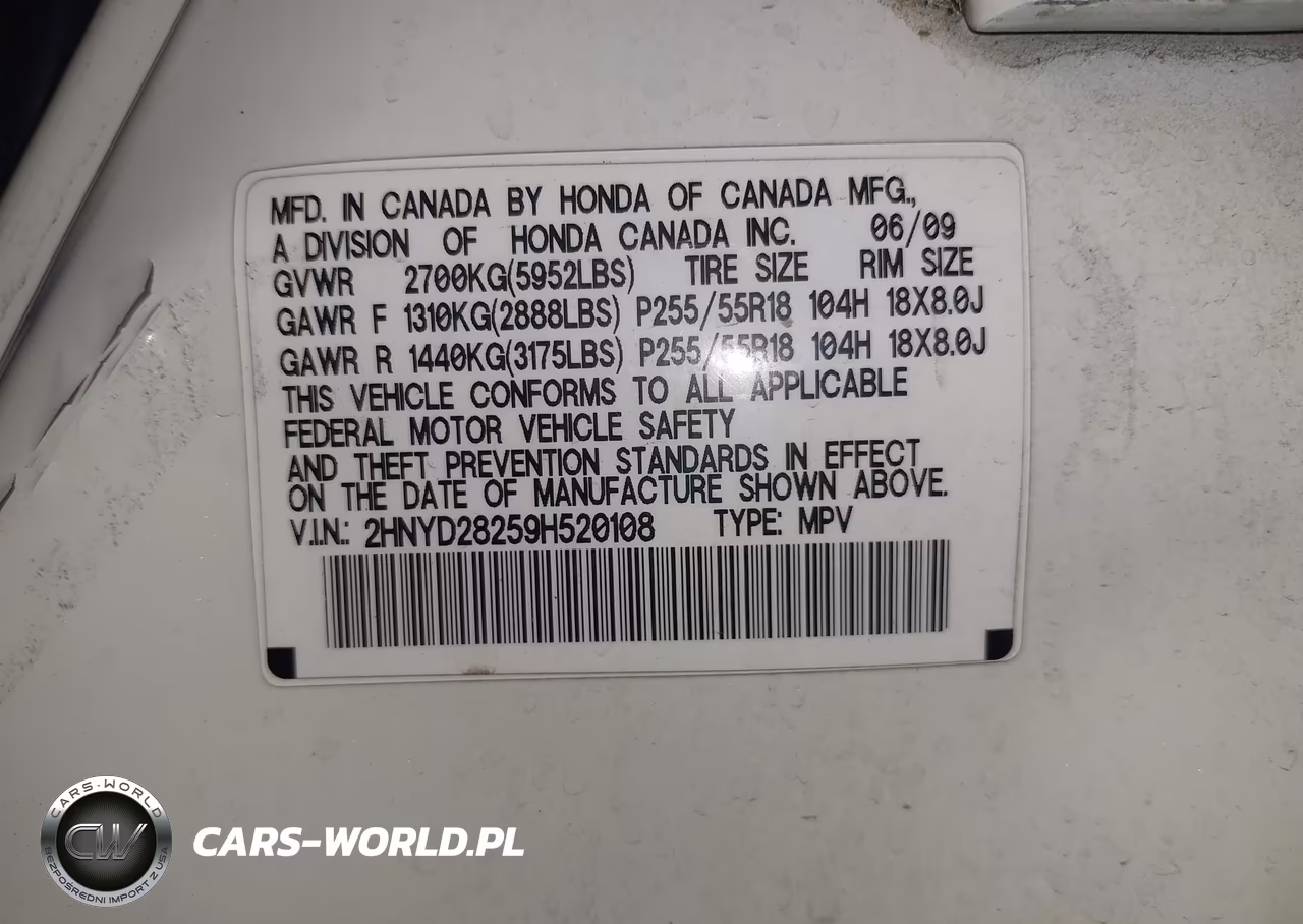 2009 Acura Mdx VIN:2HNYD28259H520108 - 9