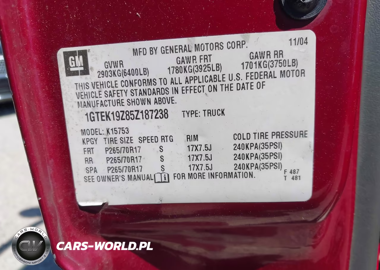 2005 GMC Sierra 1500 Sle VIN:1GTEK19Z85Z187238 - 9