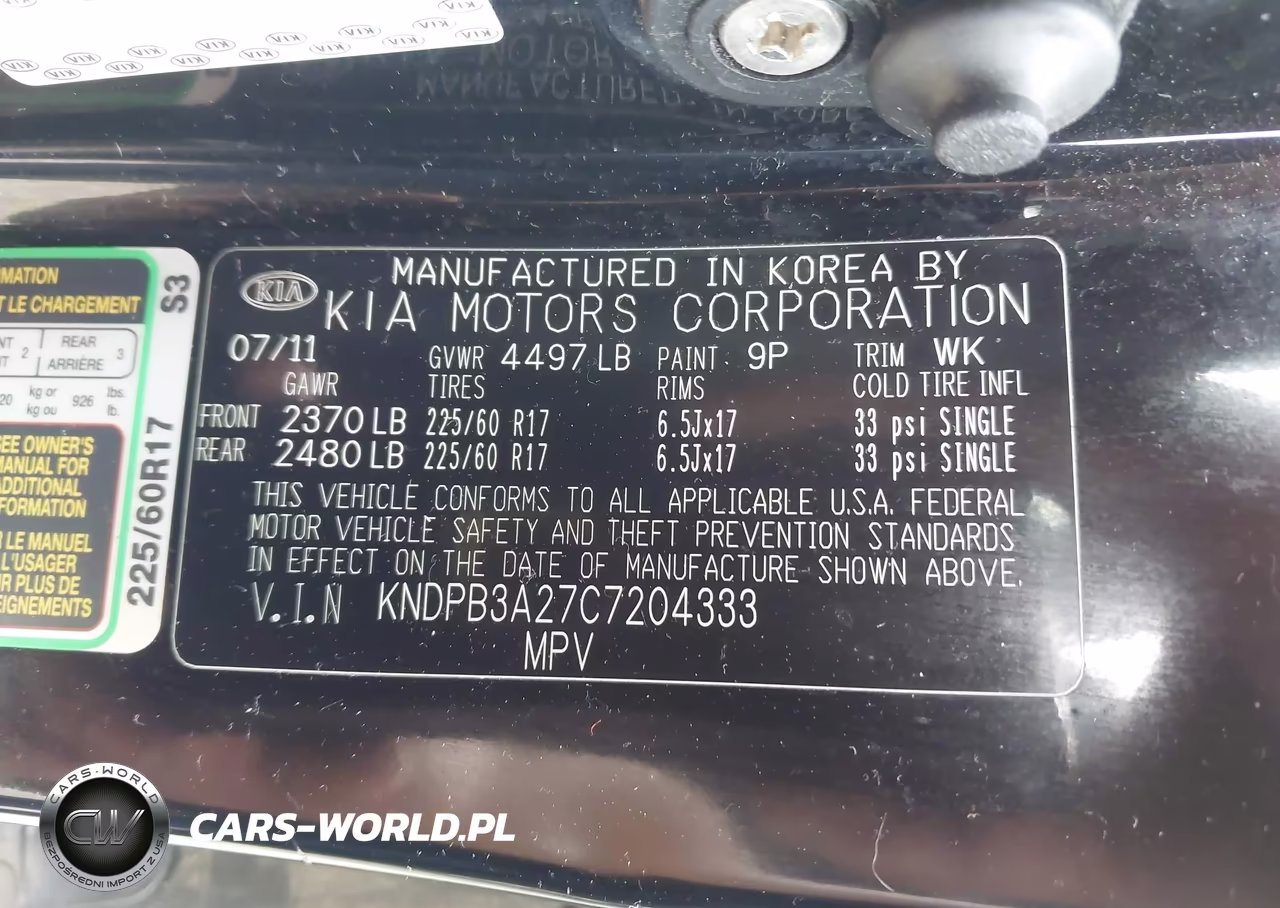 2012 Kia Sportage Lx VIN:KNDPB3A27C7204333 - 9