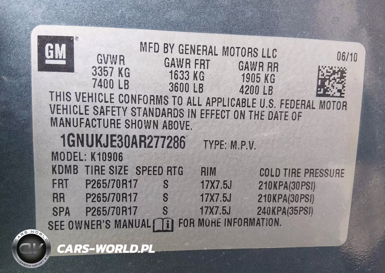 2010 Chevrolet Suburban 1500 Lt1 VIN:1GNUKJE30AR277286 - 9