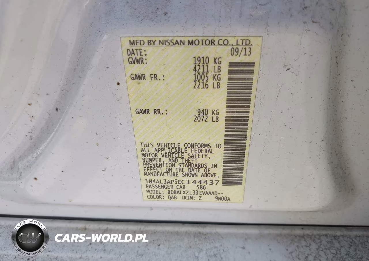 2014 Nissan Altima 2.5 Sl VIN:1N4AL3AP5EC144437 - 9
