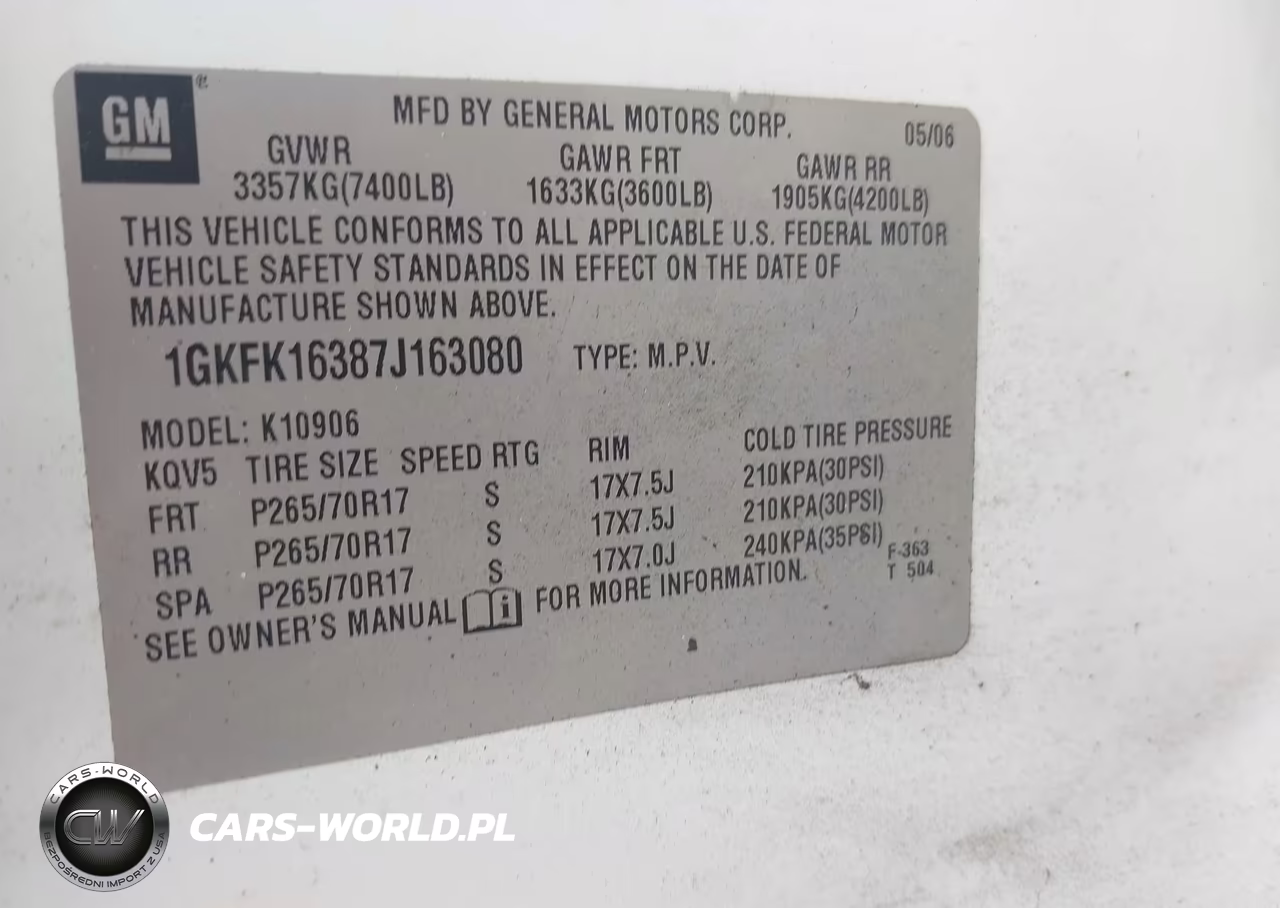 2007 GMC Yukon Xl 1500 Slt VIN:1GKFK16387J163080 - 9