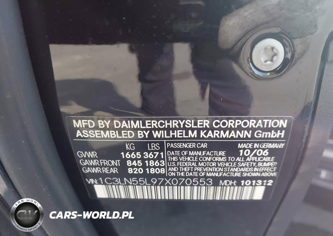 2007 Chrysler Crossfire VIN:1C3LN55L97X070553 - 9