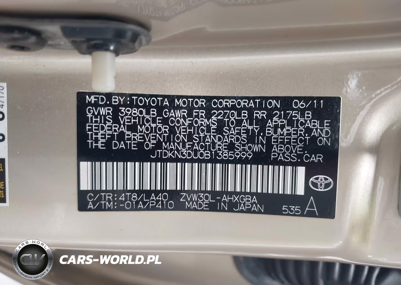 2011 Toyota Prius Four VIN:JTDKN3DU0B1385999 - 9