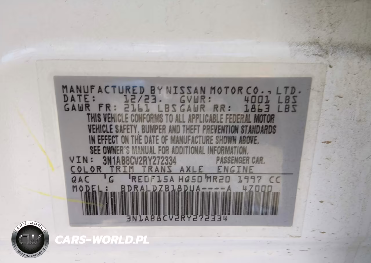 2024 Nissan Sentra Sv Xtronic Cvt VIN:3N1AB8CV2RY272334 - 9