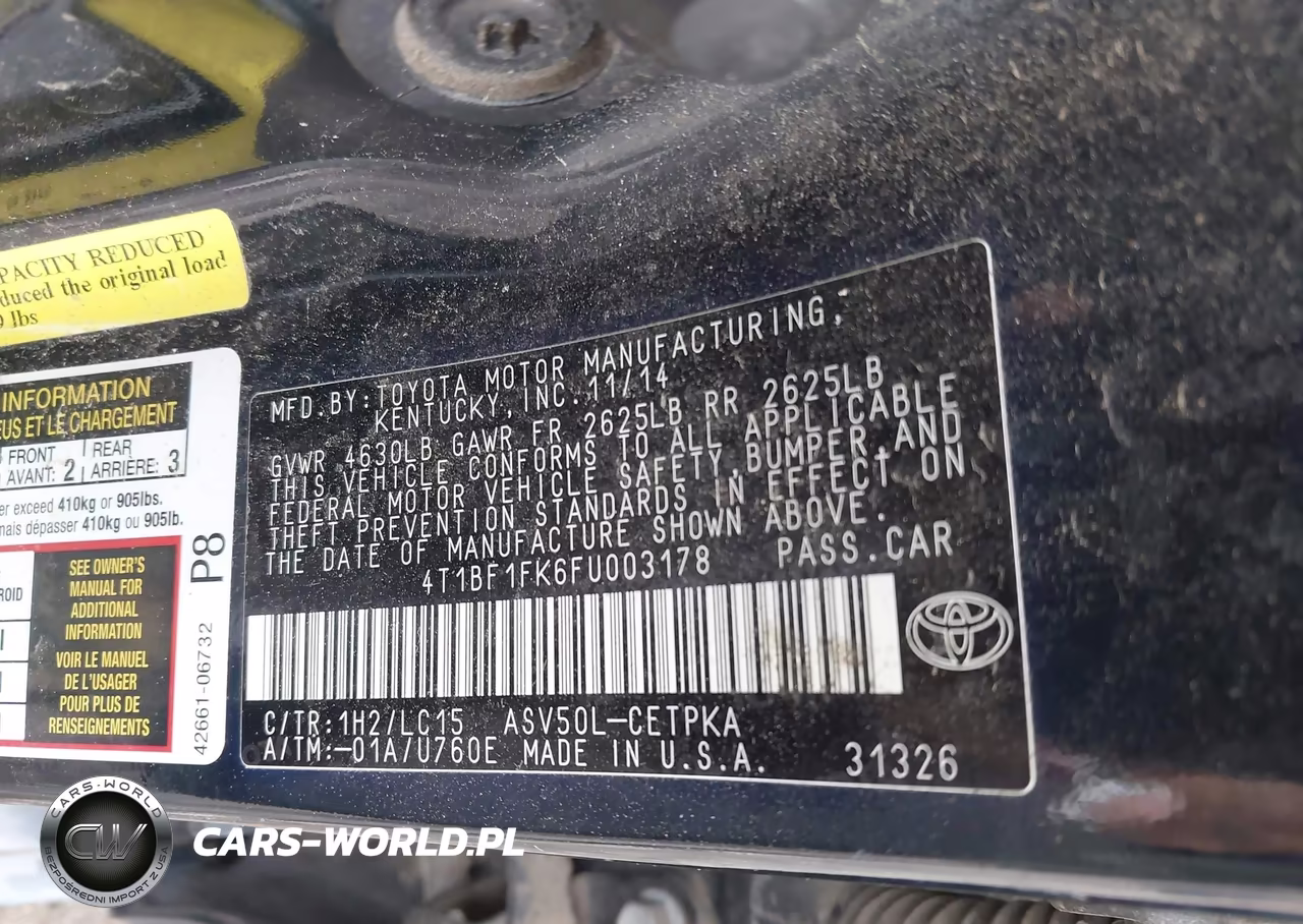 2015 Toyota Camry Xse VIN:4T1BF1FK6FU003178 - 9