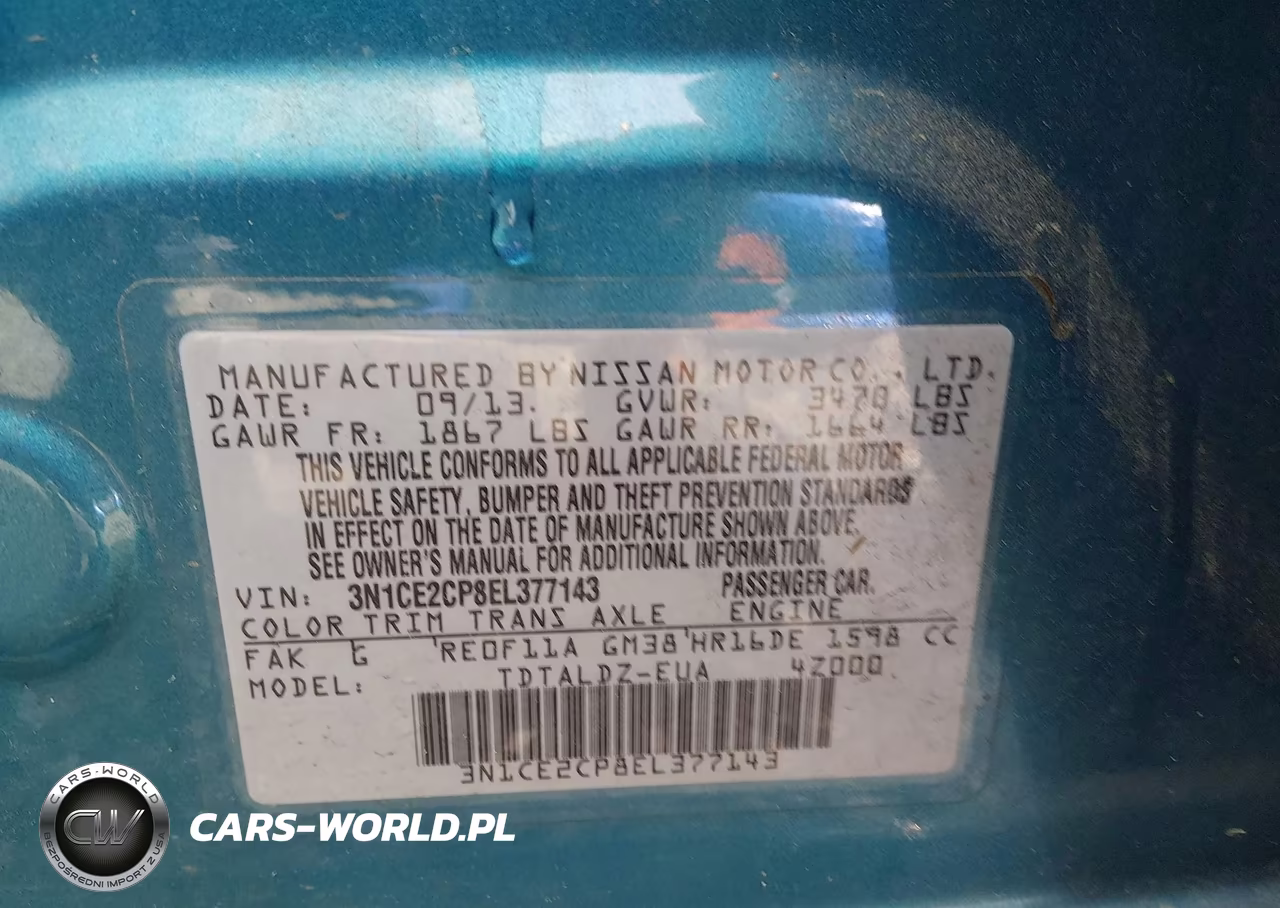 2014 Nissan Versa Note Sv VIN:3N1CE2CP8EL377143 - 9