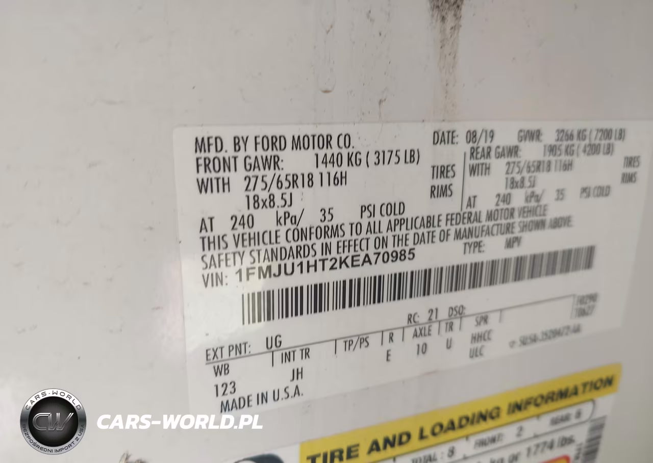2019 Ford Expedition Xlt VIN:1FMJU1HT2KEA70985 - 9