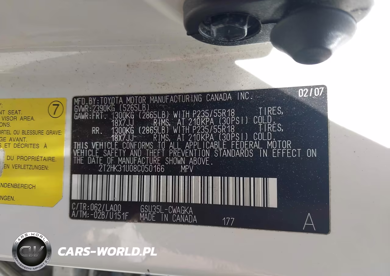 2008 Lexus Rx 350 VIN:2T2HK31U08C050166 - 9