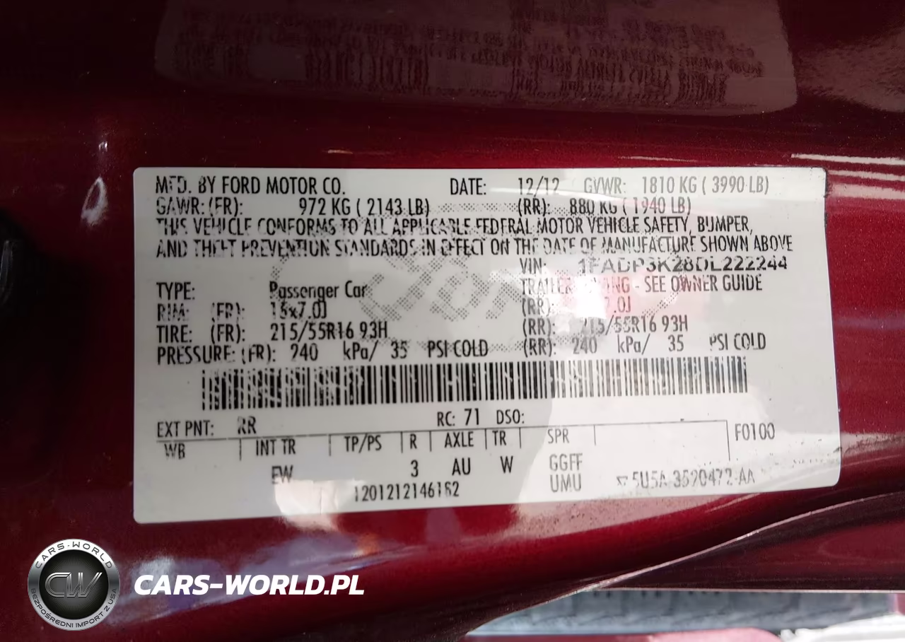2013 Ford Focus Se VIN:1FADP3K28DL222244 - 9