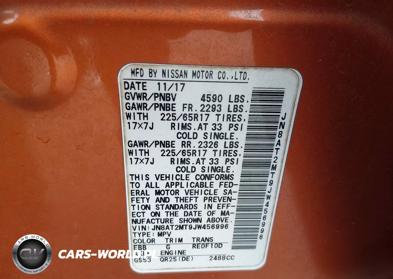 2018 Nissan Rogue Sv VIN:JN8AT2MT9JW456996 - 9