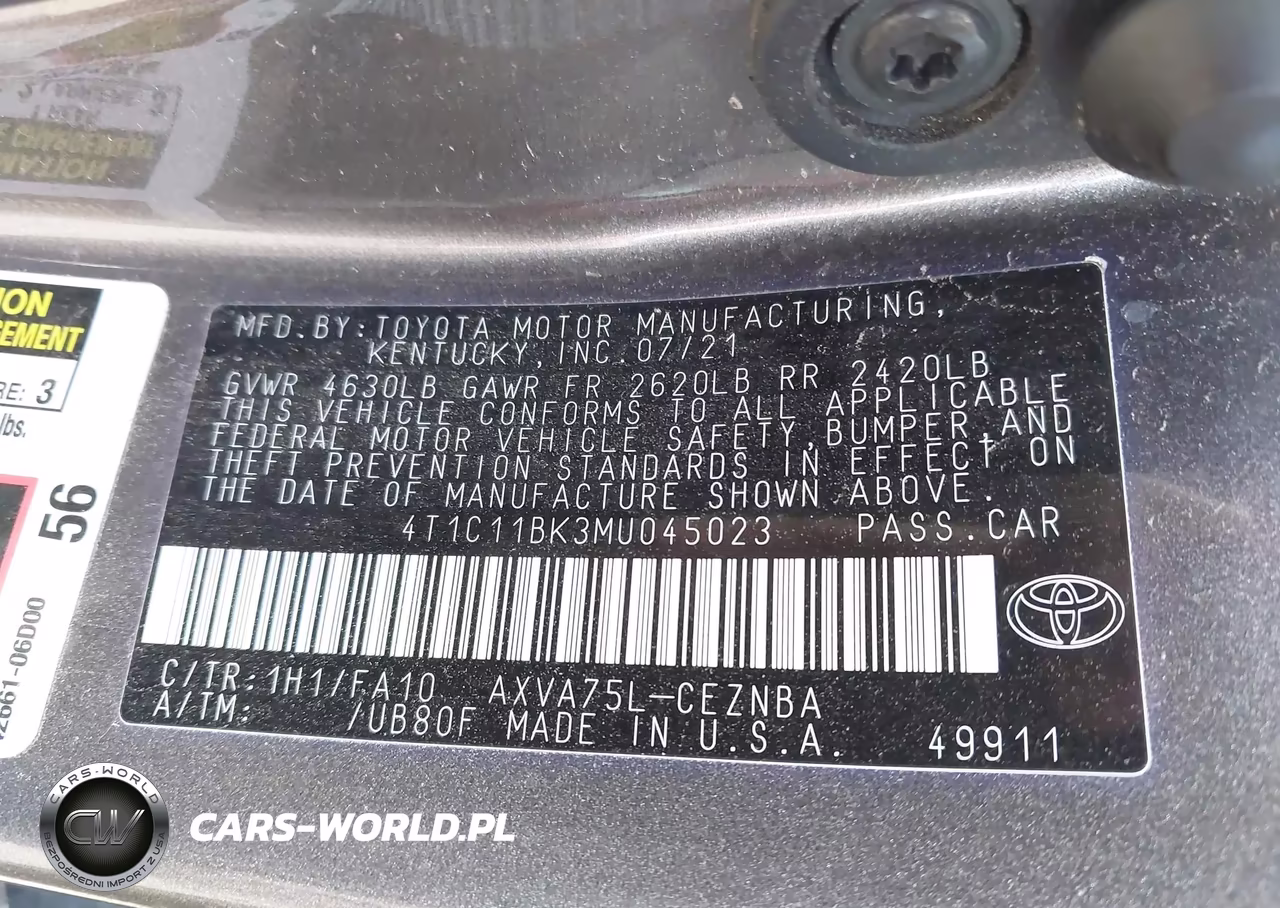2021 Toyota Camry Le Awd VIN:4T1C11BK3MU045023 - 9