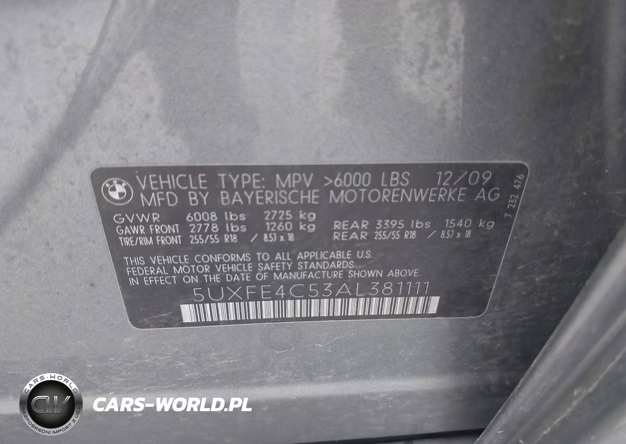 2010 BMW X5 xDrive30I VIN:5UXFE4C53AL381111 - 9