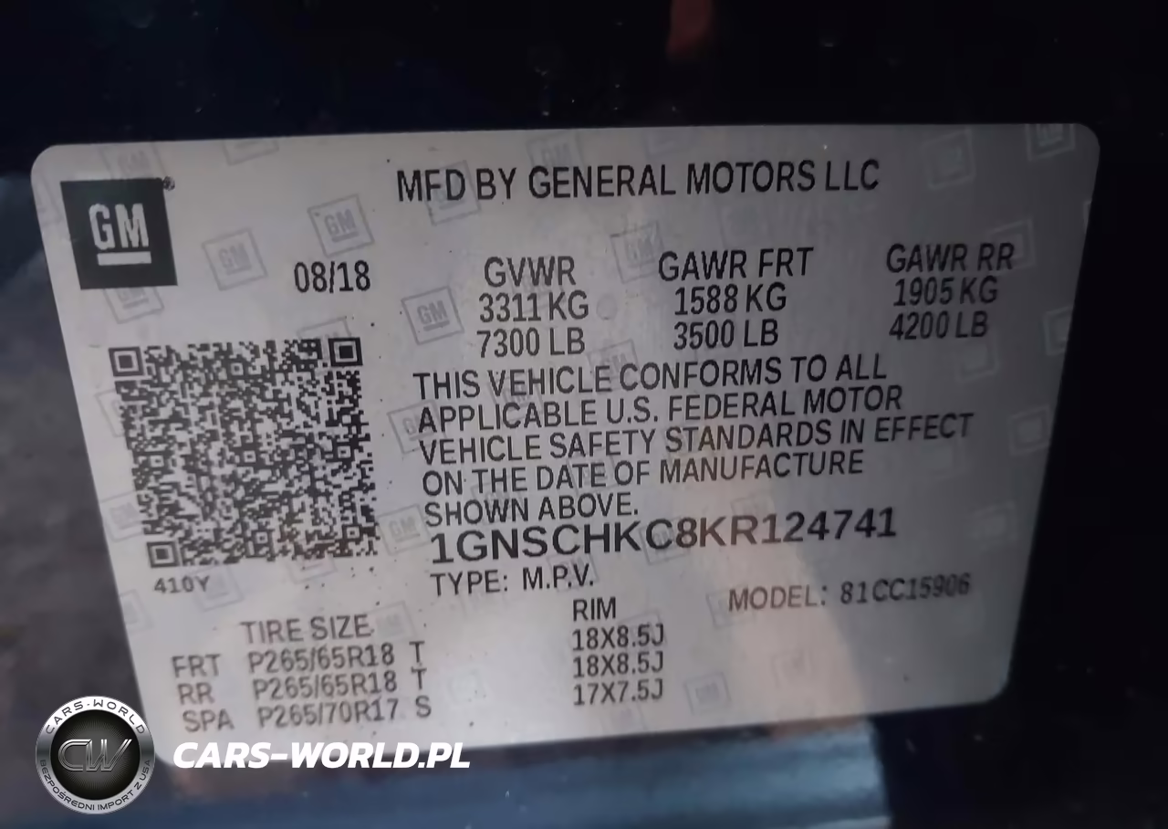 2019 Chevrolet Suburban Lt VIN:1GNSCHKC8KR124741 - 9
