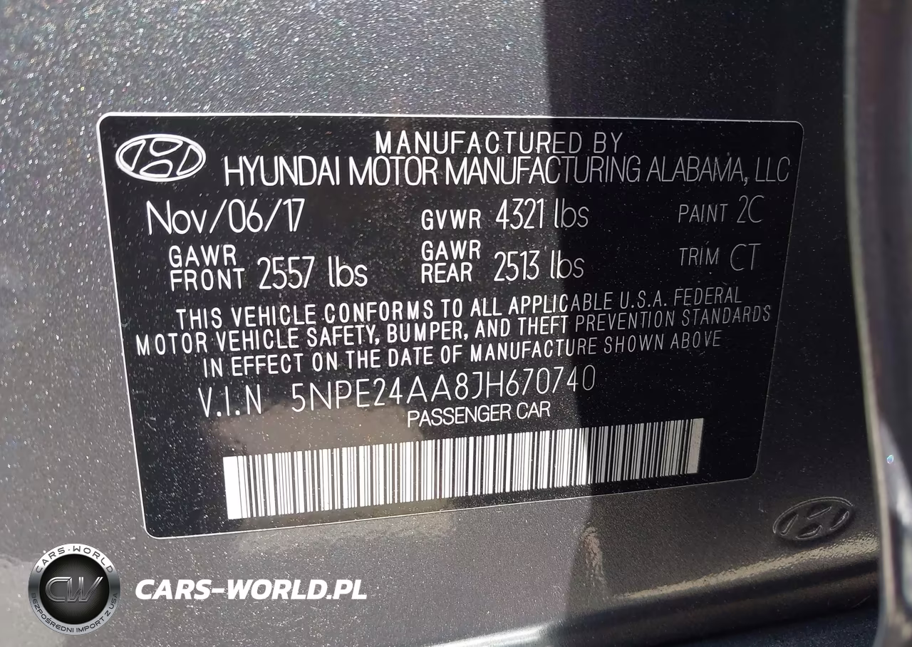 2018 Hyundai Sonata Eco VIN:5NPE24AA8JH670740 - 9