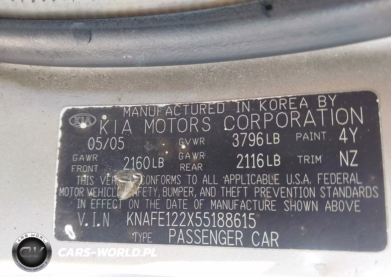 2005 Kia Spectra Ex-Lx-Sx VIN:KNAFE122X55188615 - 9