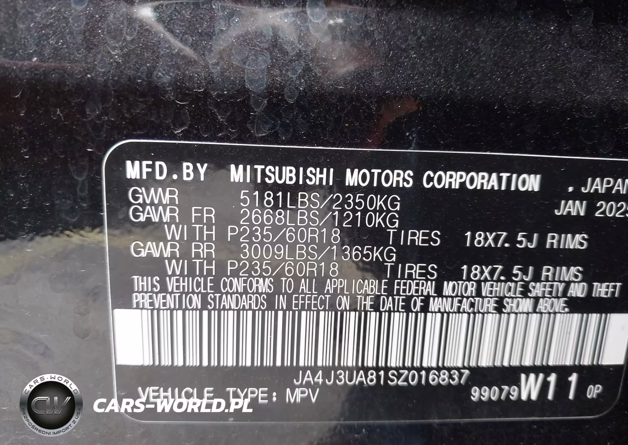 2025 Mitsubishi Outlander Es 2.5 2Wd VIN:JA4J3UA81SZ016837 - 9