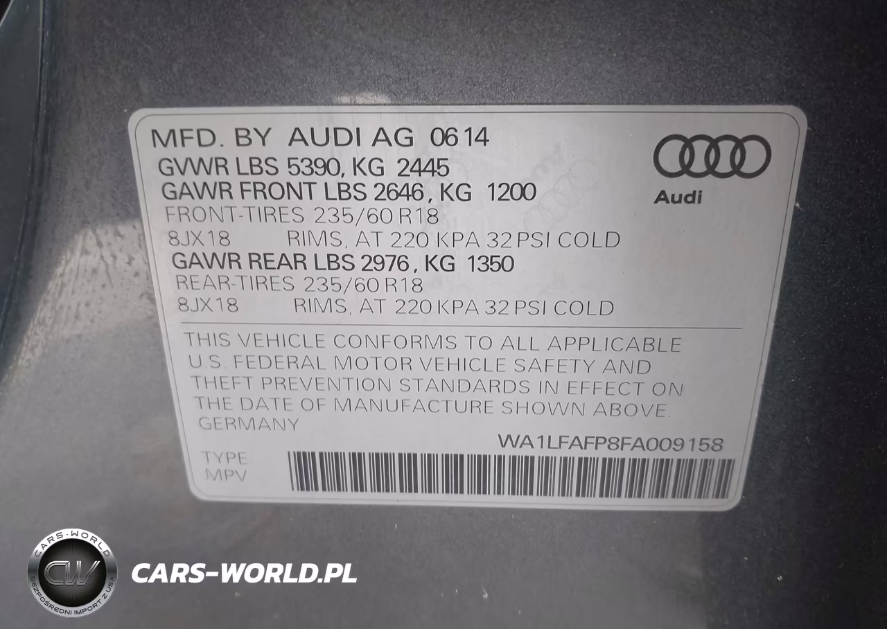 2015 Audi Q5 2.0T Premium VIN:WA1LFAFP8FA009158 - 9