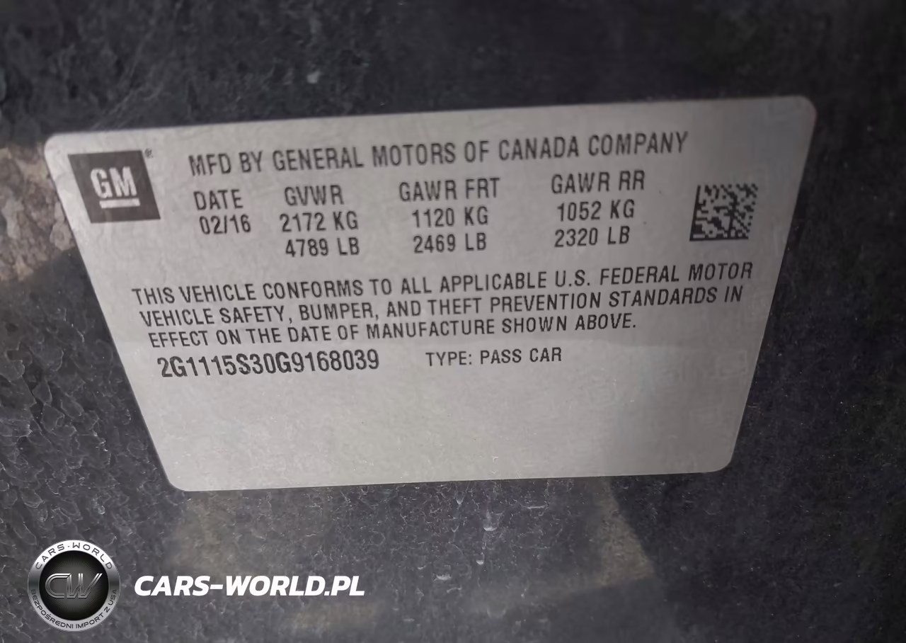 2016 Chevrolet Impala 2Lt VIN:2G1115S30G9168039 - 9