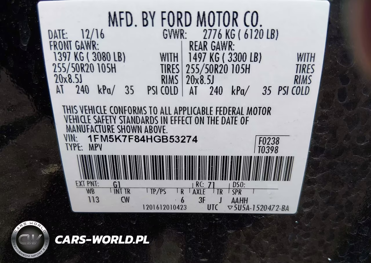2017 Ford Explorer Limited VIN:1FM5K7F84HGB53274 - 9