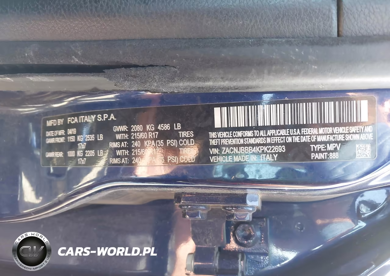 2019 Jeep Renegade Latitude 4X4 VIN:ZACNJBBB4KPK22693 - 9