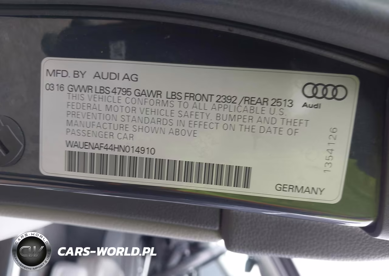 2017 Audi A4 2.0T Premium VIN:WAUENAF44HN014910 - 9
