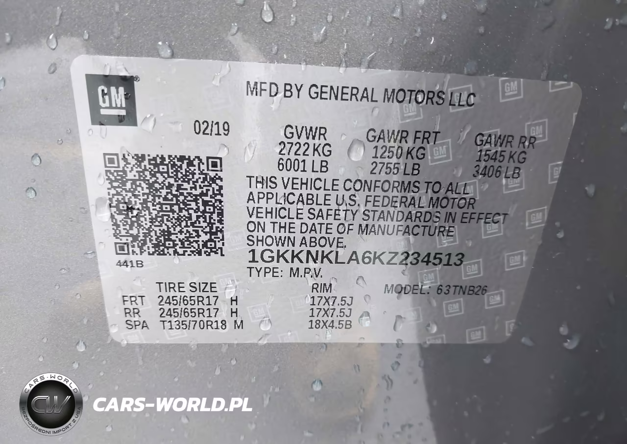 2019 GMC Acadia Sle-1 VIN:1GKKNKLA6KZ234513 - 9
