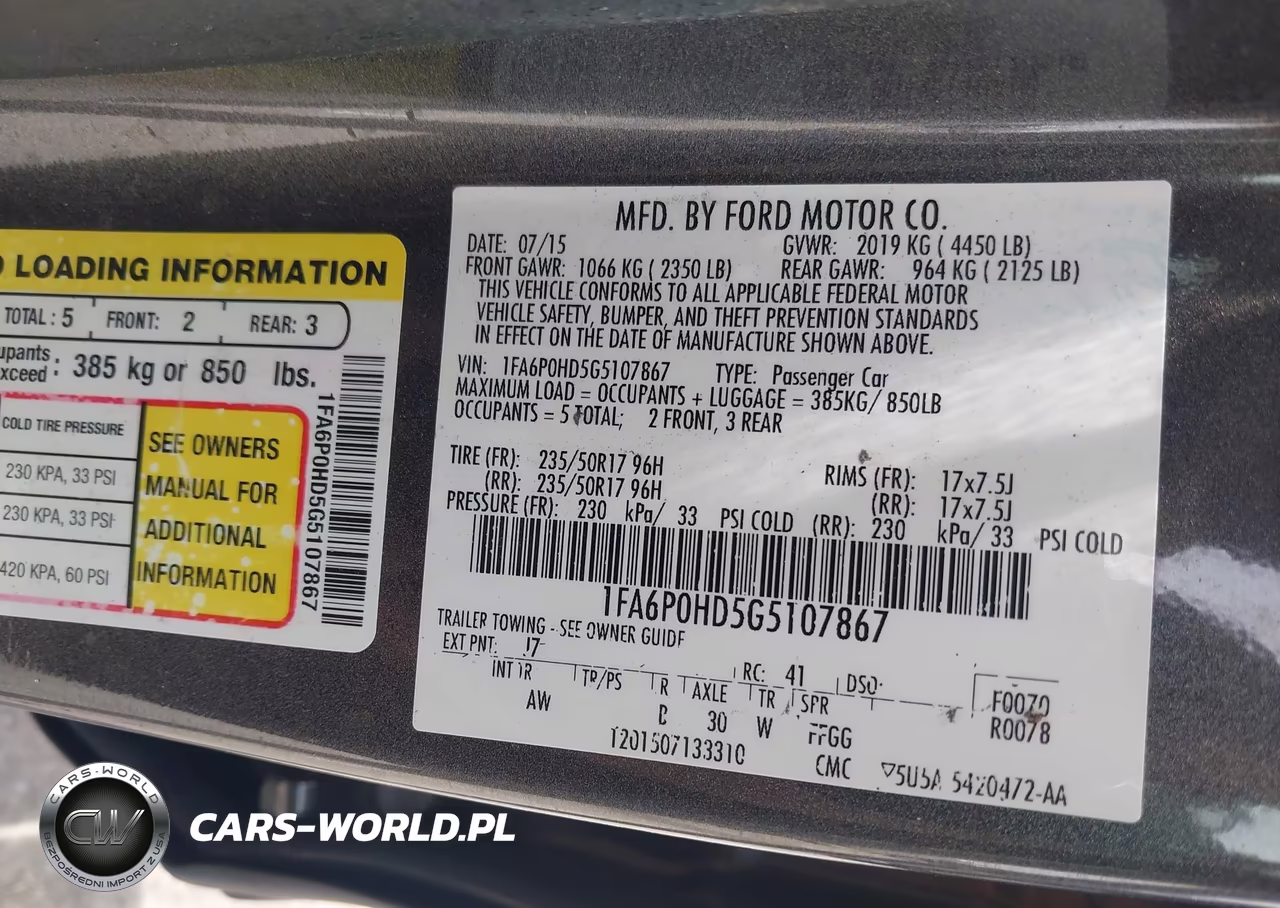 2016 Ford Fusion Se VIN:1FA6P0HD5G5107867 - 9