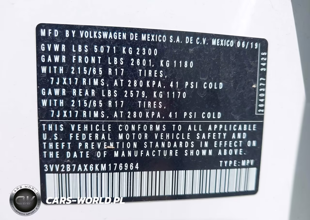 2019 Volkswagen Tiguan 2.0T Se-2.0T Sel-2.0T Sel R-Line-2.0T Sel R-Line Black VIN:3VV2B7AX6KM176964 - 9