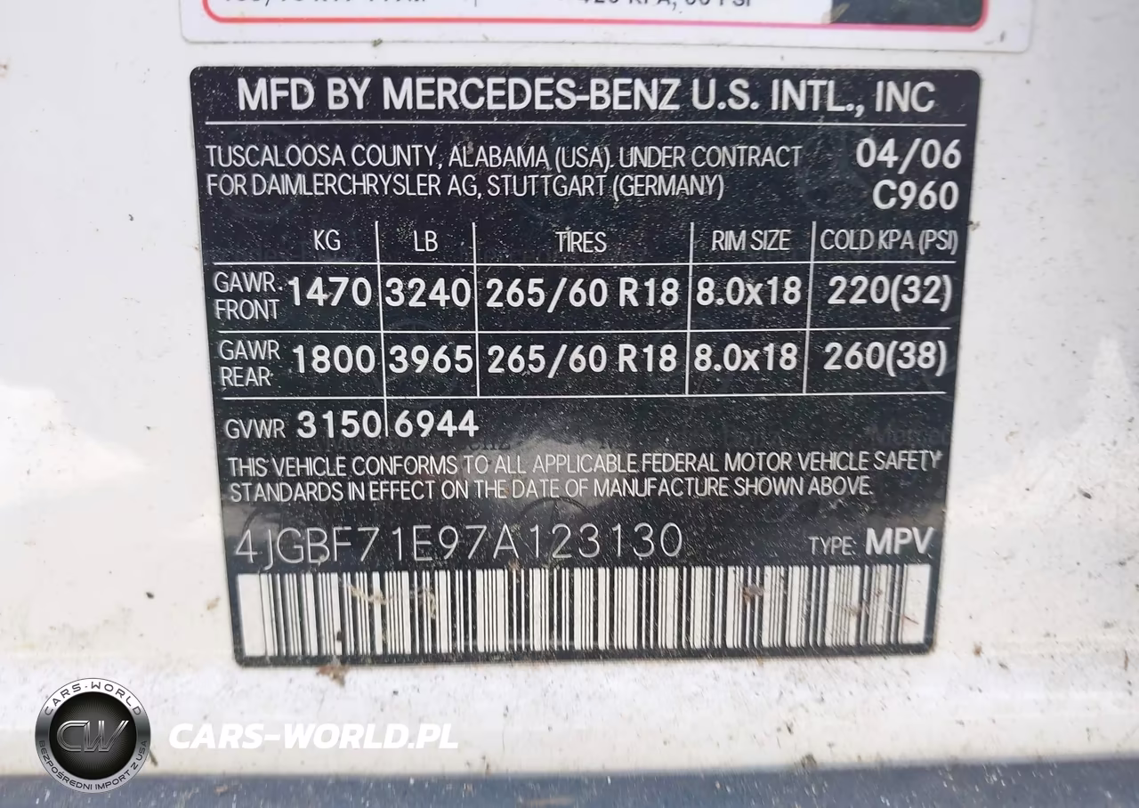 2007 Mercedes-Benz Gl 450 4Matic VIN:4JGBF71E97A123130 - 9