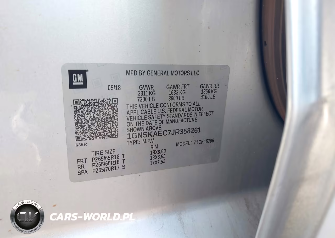 2018 Chevrolet Tahoe Ls VIN:1GNSKAEC7JR358261 - 9