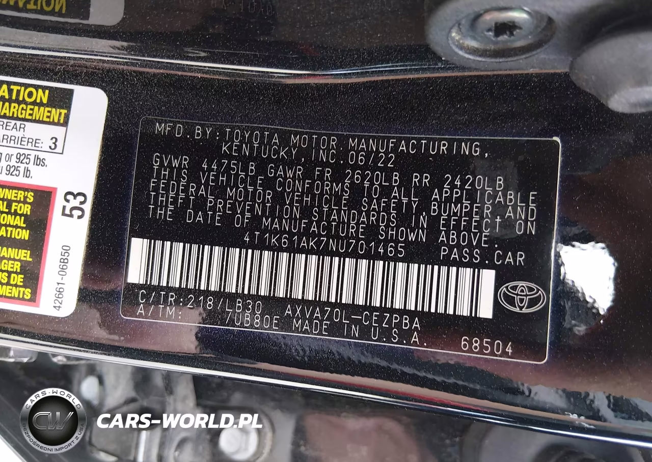 2022 Toyota Camry Xse VIN:4T1K61AK7NU701465 - 9