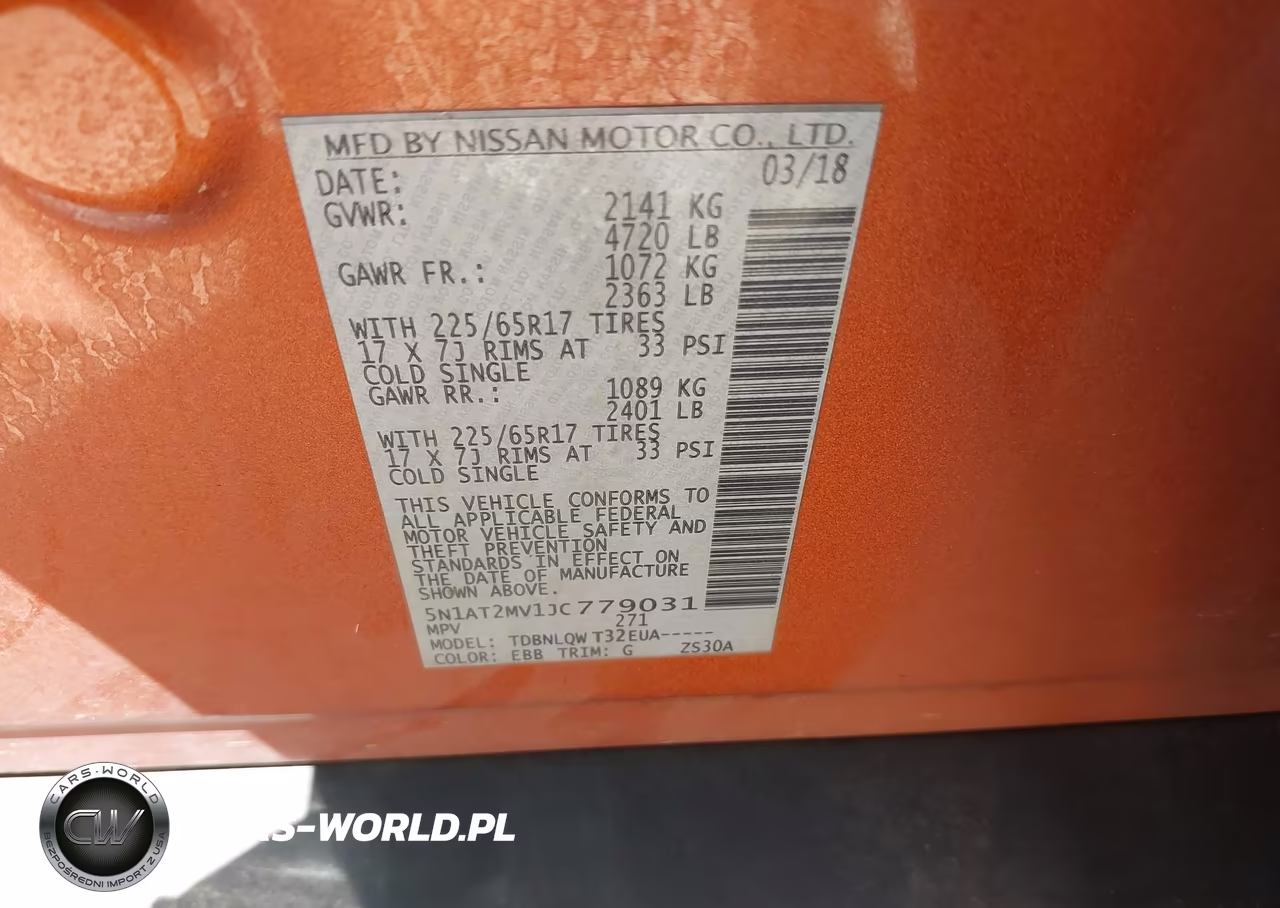 2018 Nissan Rogue Sv VIN:5N1AT2MV1JC779031 - 9