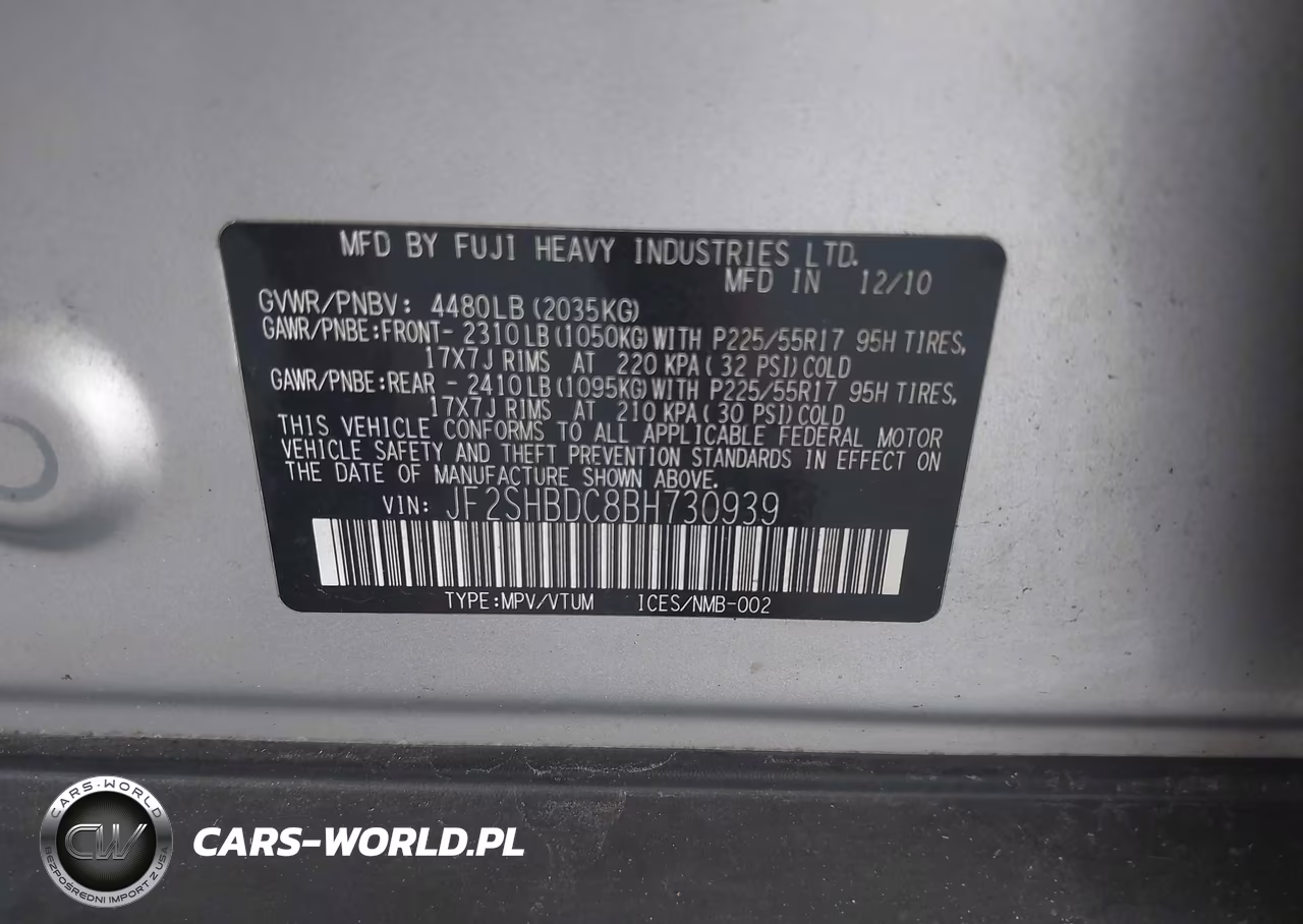 2011 Subaru Forester 2.5X Premium VIN:JF2SHBDC8BH730939 - 9