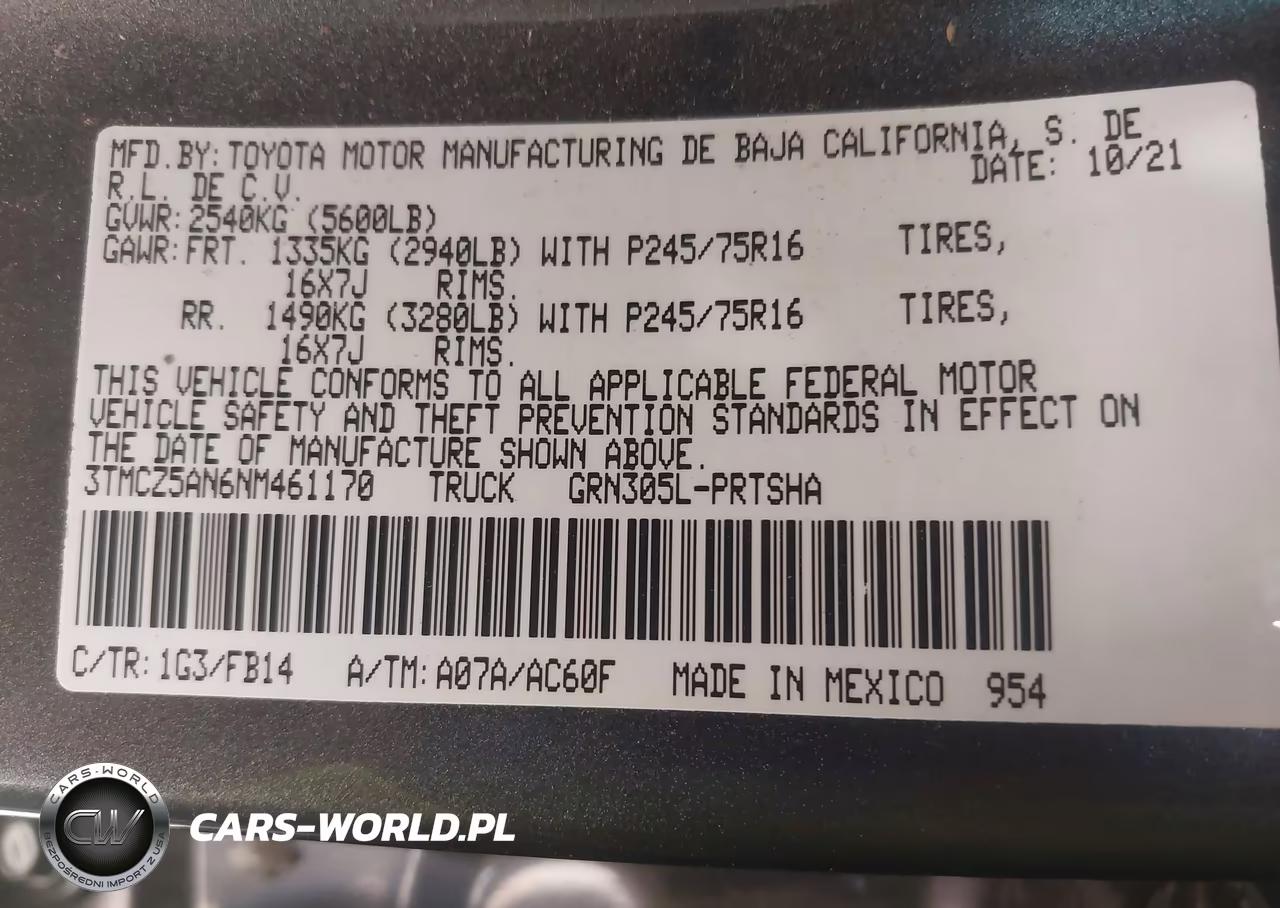 2022 Toyota Tacoma Sr V6 VIN:3TMCZ5AN6NM461170 - 9