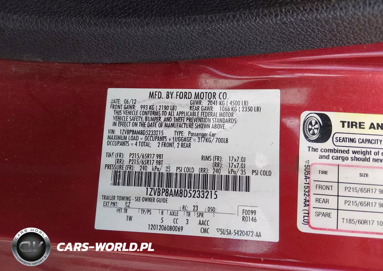 2013 Ford Mustang V6 VIN:1ZVBP8AM8D5233215 - 9