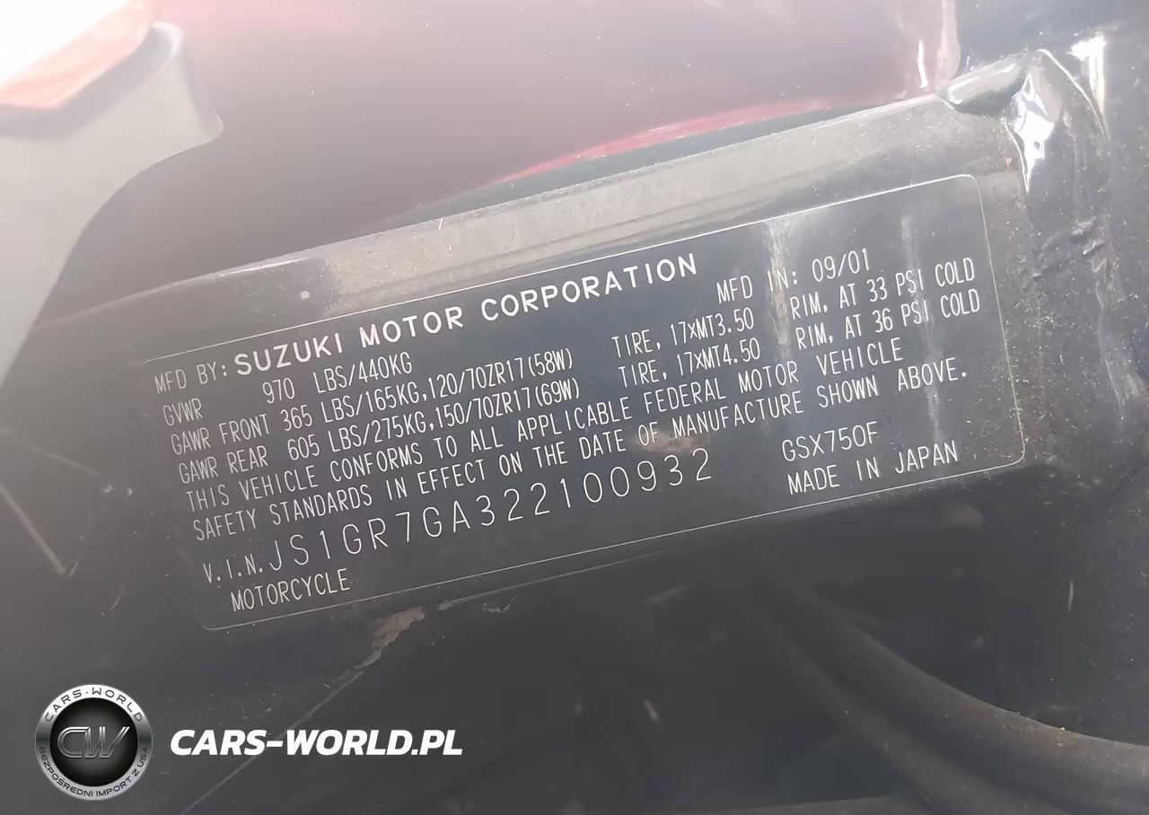 2002 Suzuki Gsx750 F VIN:JS1GR7GA322100932 - 10