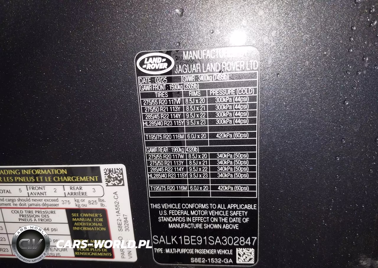 2025 Land Rover Range Rover P530 Autobiography-P530 Autobiography 7 Seat VIN:SALK1BE91SA302847 - 9